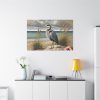 Heron on Sandy Beach Standard Canvas