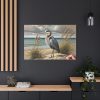 Heron on Sandy Beach Standard Canvas