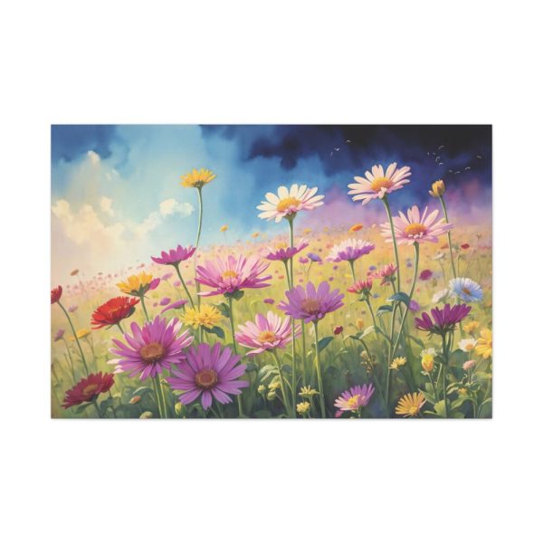 Wildflowers on Rough Texture Standard Canvas
