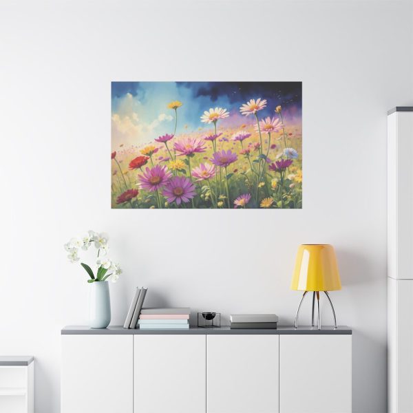 Wildflowers on Rough Texture Standard Canvas