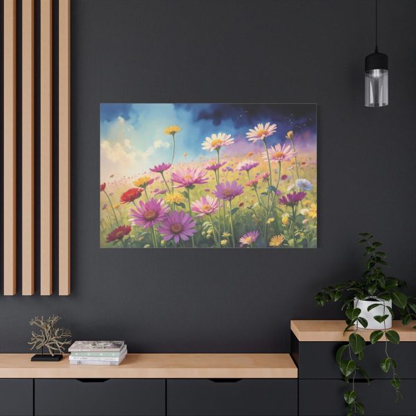 Wildflowers on Rough Texture Standard Canvas