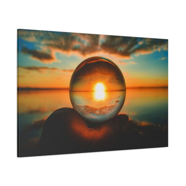 Reflection Time Through A Lens Ball Standard Canvas