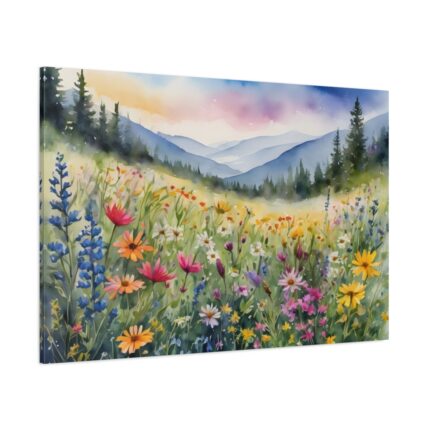 Landscape Wildflowers Fields Meadows Standard Canvas