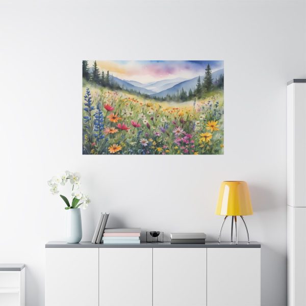 Landscape Wildflowers Fields Meadows Standard Canvas
