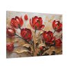 Red-Gold Abstract Tulips Standard Canvas