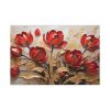 Red-Gold Abstract Tulips Standard Canvas