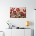 Red-Gold Abstract Tulips Standard Canvas - Image 3
