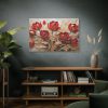 Red-Gold Abstract Tulips Standard Canvas