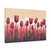 91638-385.jpg Pink Tulips Row At Sunset Standard Canvas