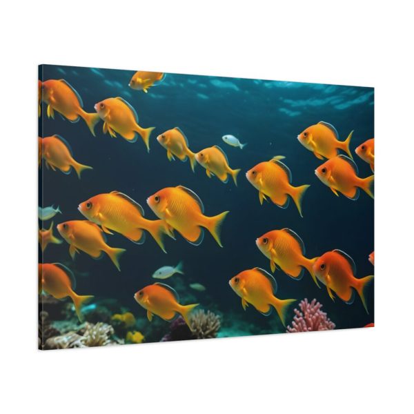 Tropical Fish Swarm Aquarium Standard Canvas