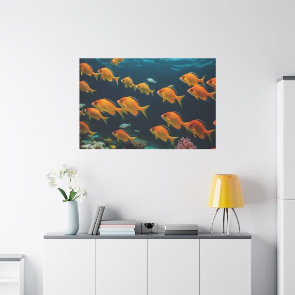 Tropical Fish Swarm Aquarium Standard Canvas