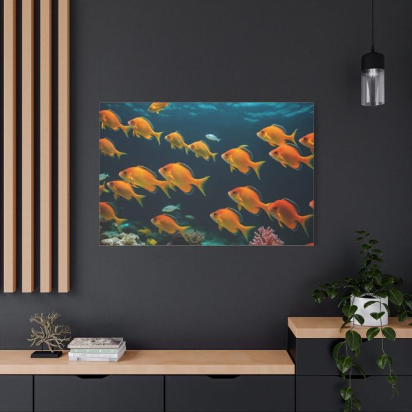 Tropical Fish Swarm Aquarium Standard Canvas