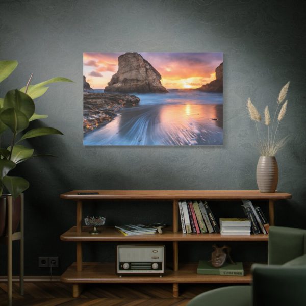 91638-4.jpg Shark Fin Cove During Sunset Standard Canvas