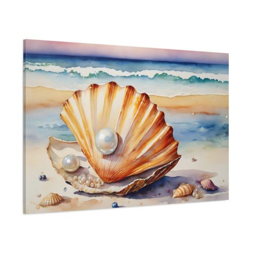 91638-410.jpg Shells Pearls Beach Art Standard Canvas