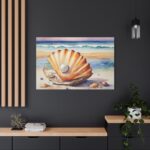 Shells Pearls Beach Art Standard Canvas - Image 4