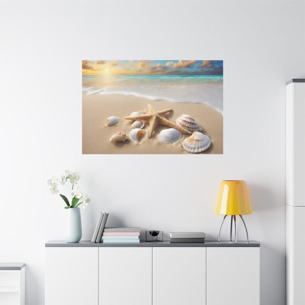91638-422.jpg Sandy Beach With Seashells I Standard Canvas