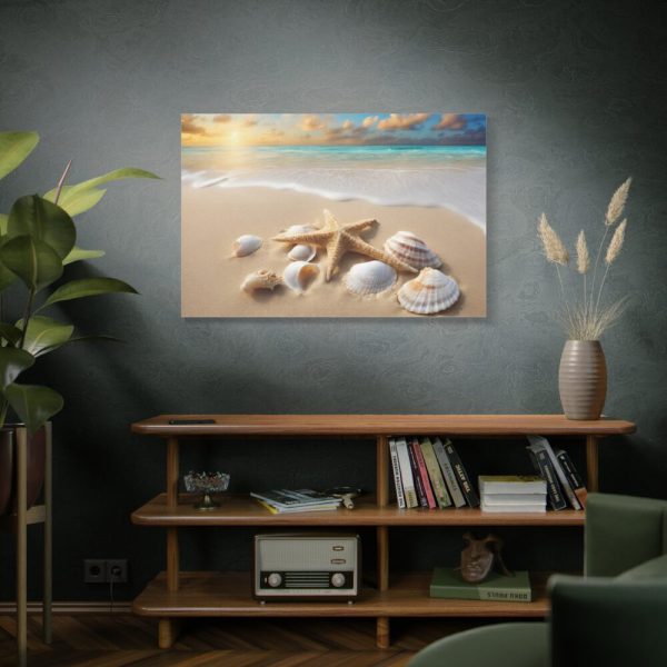 91638-424.jpg Sandy Beach With Seashells I Standard Canvas