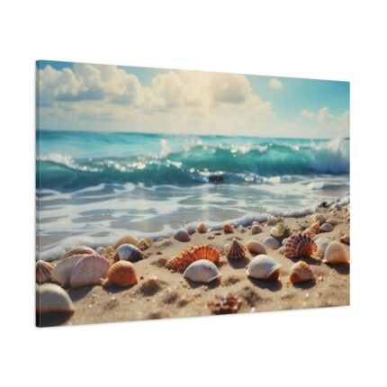 Sandy Beach With Seashells II Standard Canvas