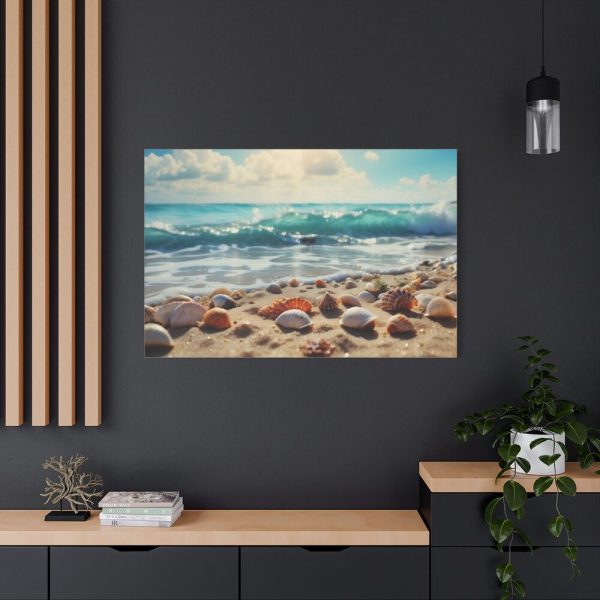 91638-428.jpg Sandy Beach With Seashells II Standard Canvas