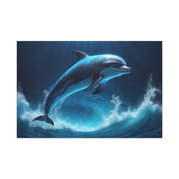 91638-431.jpg Dolphin Jump Standard Canvas