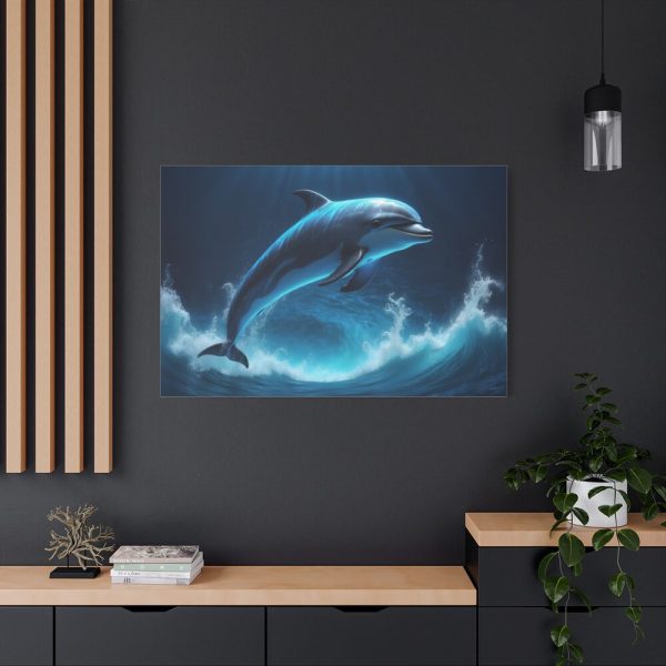 91638-433.jpg Dolphin Jump Standard Canvas