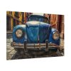 91638-55.jpg Front of a Rusty, Vintage, Blue Volkswagen Beetle Standard Canvas