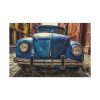 91638-56.jpg Front of a Rusty, Vintage, Blue Volkswagen Beetle Standard Canvas