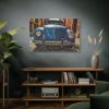 91638-59.jpg Front of a Rusty, Vintage, Blue Volkswagen Beetle Standard Canvas