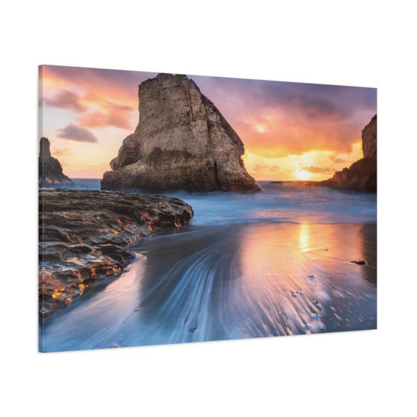 91638.jpg Shark Fin Cove During Sunset Standard Canvas