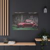Red Old Beetle Car Standard Canvas