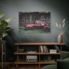 Red Old Beetle Car Standard Canvas