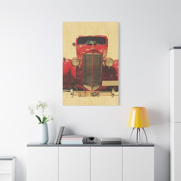 Car Vintage Red Standard Canvas