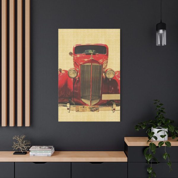Car Vintage Red Standard Canvas