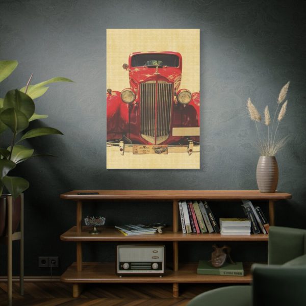 Car Vintage Red Standard Canvas