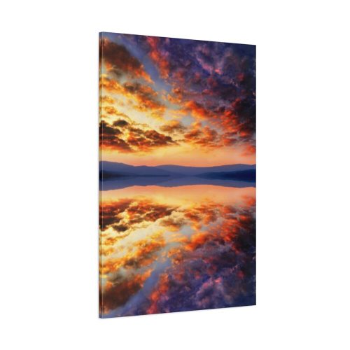 Water Reflection Sunset Standard Canvas