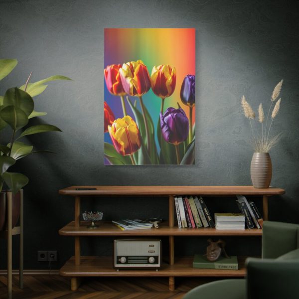 Rainbow Tulips Standard Canvas