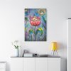 Tulip Flower and Mouse at Night Standard Canvas
