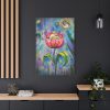 Tulip Flower and Mouse at Night Standard Canvas