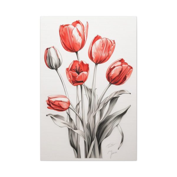 91655-76.jpg Sketch Art Tulips I Standard Canvas