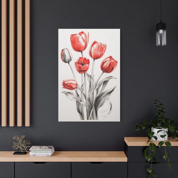 91655-78.jpg Sketch Art Tulips I Standard Canvas