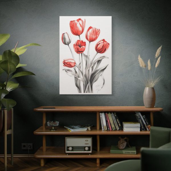 91655-79.jpg Sketch Art Tulips I Standard Canvas