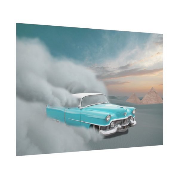 92408-152.jpg Cadillac in Desert Poster