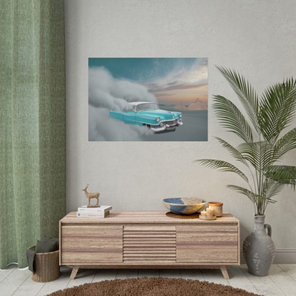 92408-153.jpg Cadillac in Desert Poster