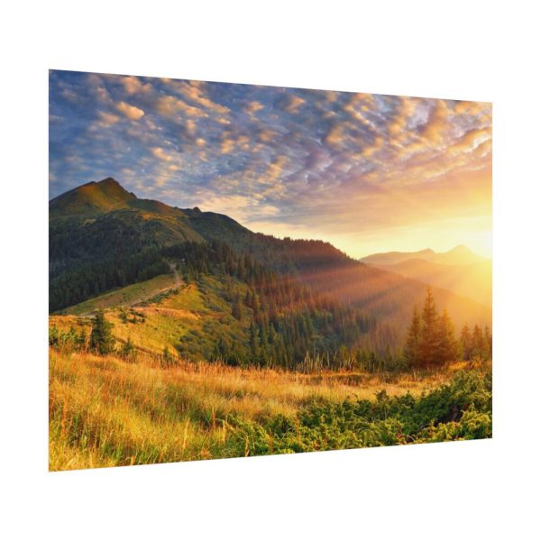 Beautiful Mountain Glow in Sunset Poster