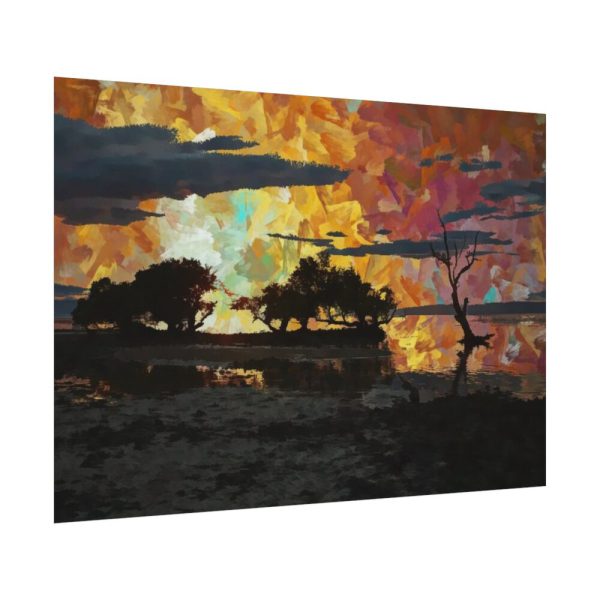 Landcape Sunset in Summer Poster