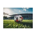 Soccer Ball On The Field Poster