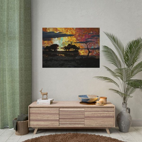 Landcape Sunset in Summer Poster