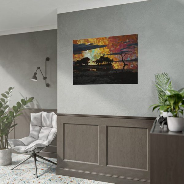 Landcape Sunset in Summer Poster
