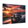 92408-242.jpg Vintage Car Driving on Road Poster