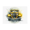 92408-250.jpg Vintage Yellow Car Poster